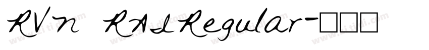 RVN RAIRegular字体转换